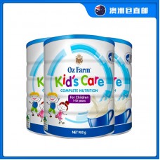 【澳洲直邮包邮】Oz Farm 澳滋 儿童营养成长奶粉 香草味 900克x3罐/箱（1-10岁儿童适用）【奶粉订单身份证必须上传】【新疆、西藏、内蒙古、青海、宁夏、海南、甘肃，需加收运费】